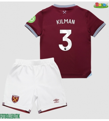 West Ham United Max Kilman #3 Hemmaställ Barn 2025-26 Kortärmad (+ Korta byxor)